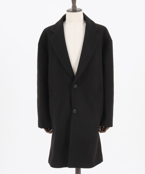 CAMBIO(カンビオ)の「mj8258-カットメルトンオーバーサイズチェスターコート(チェスターコート・メンズ・ブラック/グリーン/グレイッシュベージュ・M/L)」の17枚目の写真