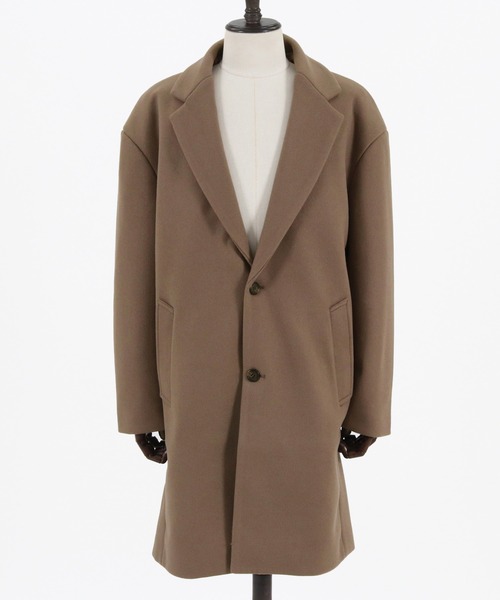 CAMBIO(カンビオ)の「mj8258-カットメルトンオーバーサイズチェスターコート(チェスターコート・メンズ・ブラック/グリーン/グレイッシュベージュ・M/L)」の21枚目の写真