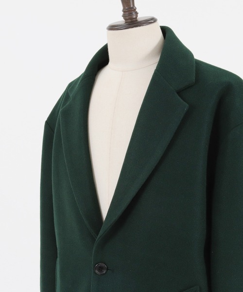 CAMBIO(カンビオ)の「mj8258-カットメルトンオーバーサイズチェスターコート(チェスターコート・メンズ・ブラック/グリーン/グレイッシュベージュ・M/L)」の14枚目の写真