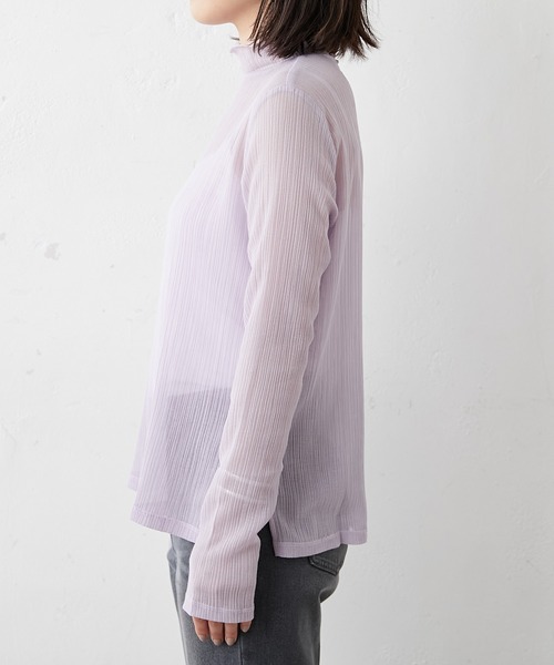 BONbazaar（ボンバザール）の「タートルネックシアーカットソー（Tシャツ/カットソー・レディース・パープル・FREE）」の13枚目の写真