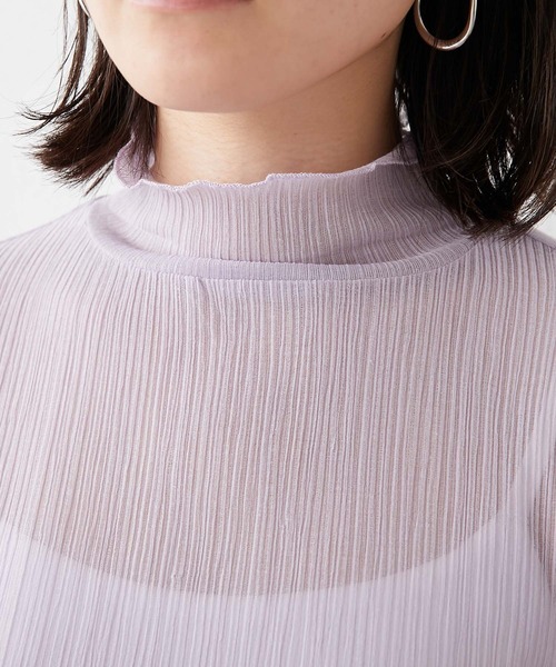 BONbazaar（ボンバザール）の「タートルネックシアーカットソー（Tシャツ/カットソー・レディース・パープル・FREE）」の11枚目の写真