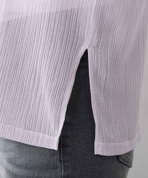 BONbazaar（ボンバザール）の「タートルネックシアーカットソー（Tシャツ/カットソー・レディース・パープル・FREE）」の5枚目の写真