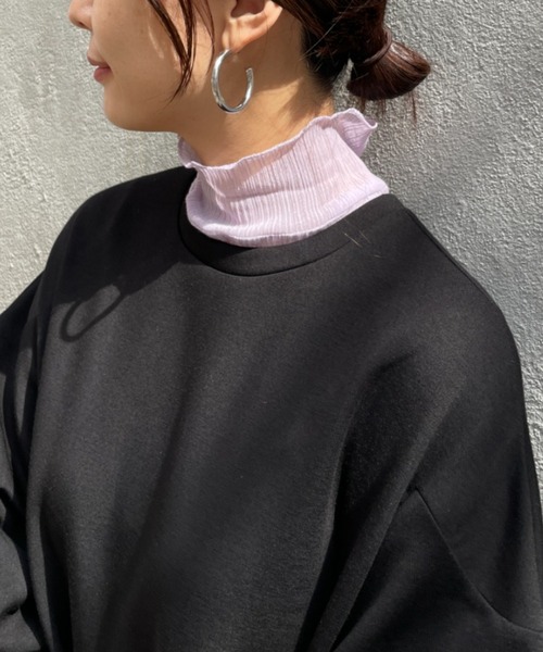 BONbazaar（ボンバザール）の「タートルネックシアーカットソー（Tシャツ/カットソー・レディース・パープル・FREE）」の17枚目の写真