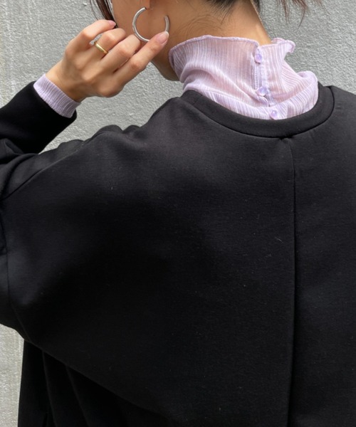 BONbazaar（ボンバザール）の「タートルネックシアーカットソー（Tシャツ/カットソー・レディース・パープル・FREE）」の19枚目の写真