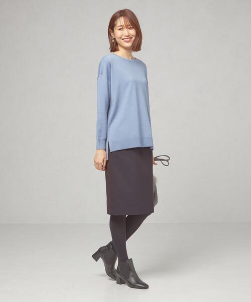 closet story(クローゼットストーリー)の「<closet story>ミニスクエア ジャカード タイトスカート -ウォッシャブル-(スカート・レディース・ベージュ/ネイビー・FREE)」の9枚目の写真