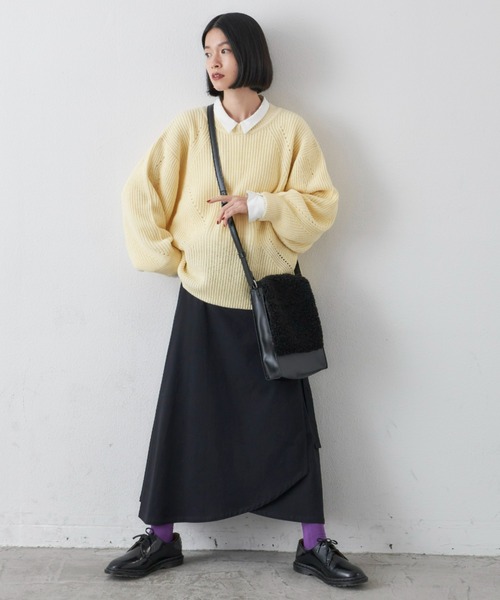 manana suerte（マニャーナスエルテ）の「ボア2wayショルダーバッグ（ショルダーバッグ・レディース・ブラック/ナチュラル・FREE）」の10枚目の写真