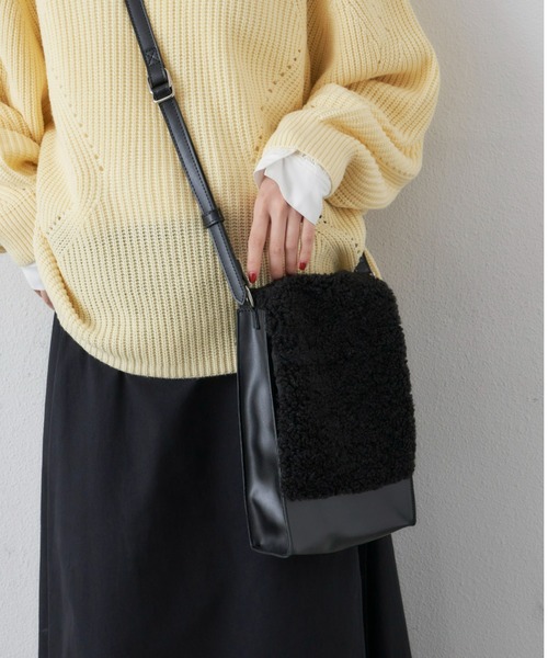 manana suerte（マニャーナスエルテ）の「ボア2wayショルダーバッグ（ショルダーバッグ・レディース・ブラック/ナチュラル・FREE）」の18枚目の写真