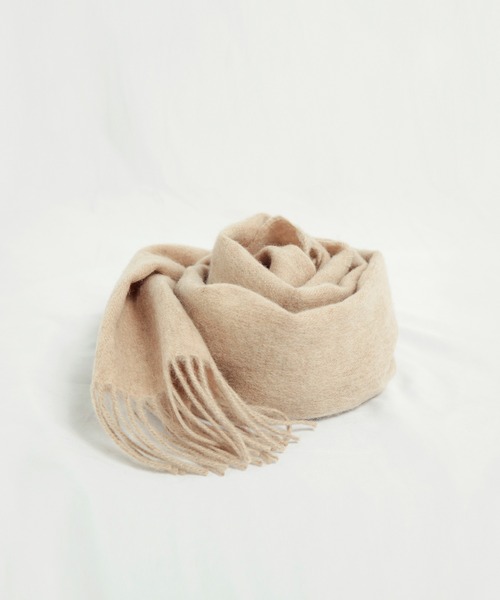 SAISON DE PAPILLON（セゾンドパピヨン）の「ウール100％マフラー（マフラー・レディース・ネイビー/ベビーピンク/ブラック/マスタード/グリーン/コーラル/パープル/キャメル/アイボリー/テラコッタ/ピンク/チャコール/ベージュ/モカ/カーキ/ブルーグリーン・フリー）」の7枚目の写真