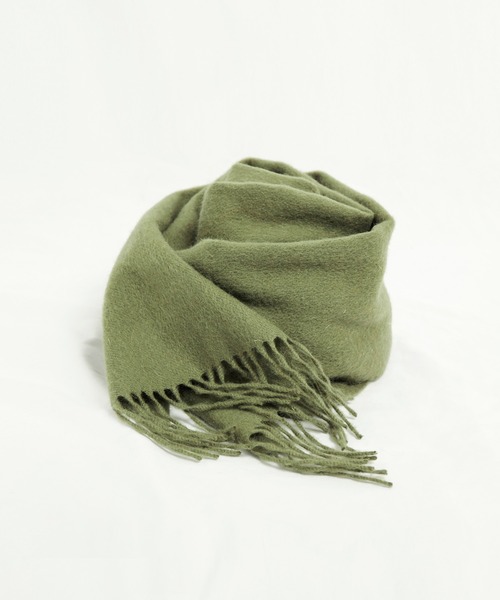 SAISON DE PAPILLON（セゾンドパピヨン）の「ウール100％マフラー（マフラー・レディース・ネイビー/ベビーピンク/ブラック/マスタード/グリーン/コーラル/パープル/キャメル/アイボリー/テラコッタ/ピンク/チャコール/ベージュ/モカ/カーキ/ブルーグリーン・フリー）」の8枚目の写真