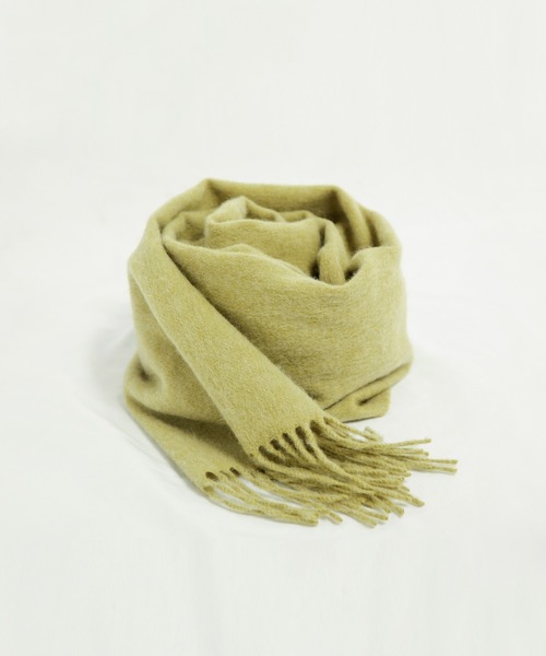 SAISON DE PAPILLON（セゾンドパピヨン）の「ウール100％マフラー（マフラー・レディース・ネイビー/ベビーピンク/ブラック/マスタード/グリーン/コーラル/パープル/キャメル/アイボリー/テラコッタ/ピンク/チャコール/ベージュ/モカ/カーキ/ブルーグリーン・フリー）」の9枚目の写真