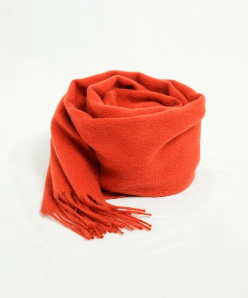 SAISON DE PAPILLON（セゾンドパピヨン）の「ウール100％マフラー（マフラー・レディース・ネイビー/ベビーピンク/ブラック/マスタード/グリーン/コーラル/パープル/キャメル/アイボリー/テラコッタ/ピンク/チャコール/ベージュ/モカ/カーキ/ブルーグリーン・フリー）」の6枚目の写真