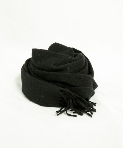SAISON DE PAPILLON（セゾンドパピヨン）の「ウール100％マフラー（マフラー・レディース・ネイビー/ベビーピンク/ブラック/マスタード/グリーン/コーラル/パープル/キャメル/アイボリー/テラコッタ/ピンク/チャコール/ベージュ/モカ/カーキ/ブルーグリーン・フリー）」の3枚目の写真