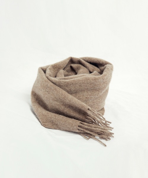 SAISON DE PAPILLON（セゾンドパピヨン）の「ウール100％マフラー（マフラー・レディース・ネイビー/ベビーピンク/ブラック/マスタード/グリーン/コーラル/パープル/キャメル/アイボリー/テラコッタ/ピンク/チャコール/ベージュ/モカ/カーキ/ブルーグリーン・フリー）」の5枚目の写真