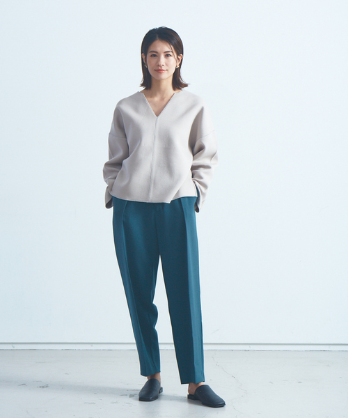 Abahouse Devinette（ドゥヴィネット）の「【BRAHMIN】ソフトダンボールジャージーカットソー（Tシャツ/カットソー・レディース・カーキ/キャメル/グレイッシュベージュ・フリー）」の5枚目の写真