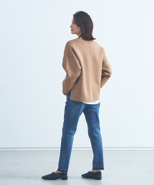 Abahouse Devinette（ドゥヴィネット）の「【BRAHMIN】ソフトダンボールジャージーカットソー（Tシャツ/カットソー・レディース・カーキ/キャメル/グレイッシュベージュ・フリー）」の7枚目の写真