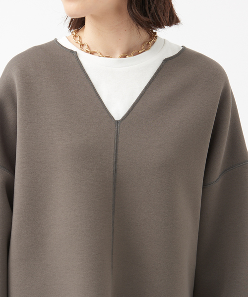 Abahouse Devinette（ドゥヴィネット）の「【BRAHMIN】ソフトダンボールジャージーカットソー（Tシャツ/カットソー・レディース・カーキ/キャメル/グレイッシュベージュ・フリー）」の15枚目の写真