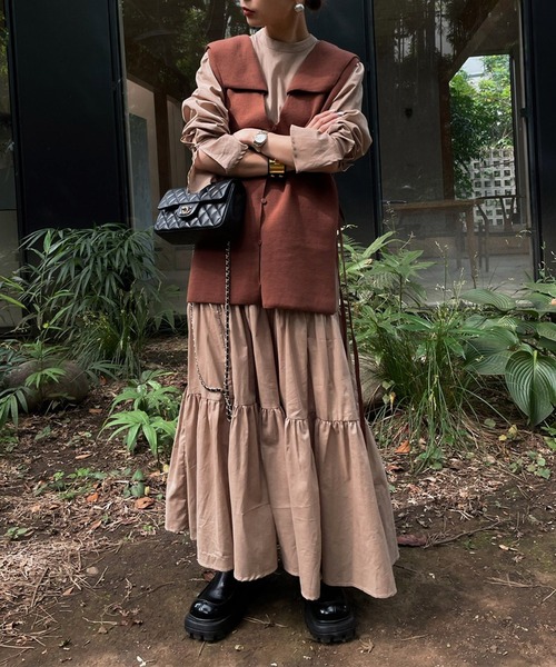 COLLARKNITVESTWITHDRESS