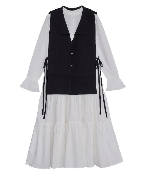 COLLARKNITVESTWITHDRESS