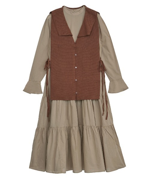COLLARKNITVESTWITHDRESS