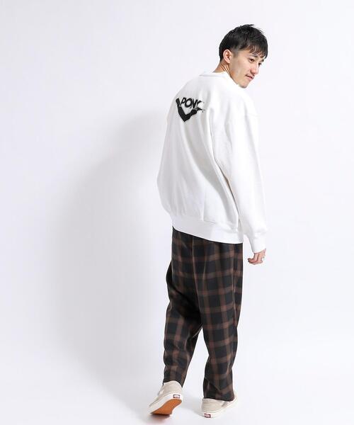 PONY(ポニー)の「PONY別注ロゴ裏起毛クルーネックスウェット(スウェット・メンズ・パープル/ホワイト・X-LARGE/SMALL/LARGE/MEDIUM)」の21枚目の写真