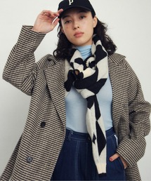 poet（ポエット）の「ダイヤ柄ショートカーディガン（マフラー・レディース）」