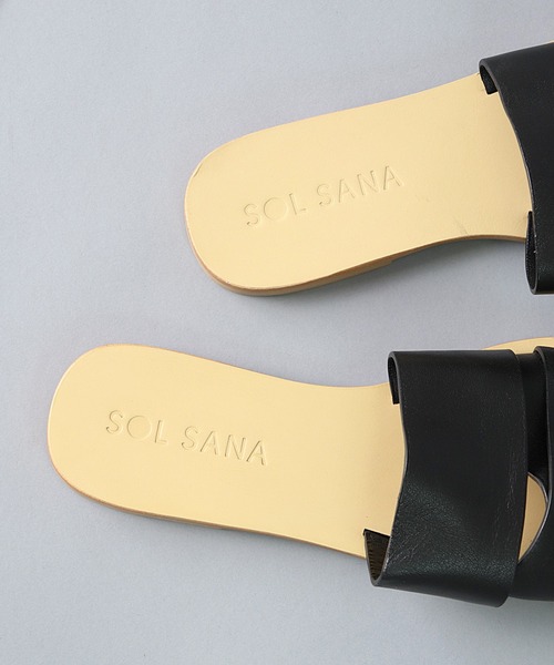SOL SANA(ソルサナ)の「【 SOLSANA / ソルサナ 】 Penny Slide Flat Sandals / ペニー スライド フラット サンダル(サンダル・レディース・ブラック/ベージュ・38/36/37)」の8枚目の写真