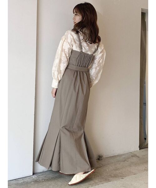 dazzlin（ダズリン）の「キャミマーメイドジャンスカ（ワンピース・レディース・ベージュ/ブルー/アイボリー・FREE）」の12枚目の写真