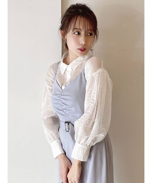 dazzlin（ダズリン）の「キャミマーメイドジャンスカ（ワンピース・レディース・ベージュ/ブルー/アイボリー・FREE）」の14枚目の写真