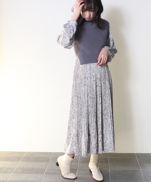 NOMAE（ノーマエ）の「【NOMAE】花柄プリーツワンピース（ワンピース
