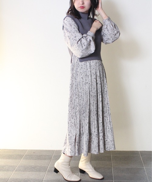 NOMAE（ノーマエ）の「【NOMAE】花柄プリーツワンピース（ワンピース