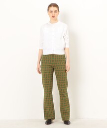 CABaN コットンカシミヤ アンティークタイルジャカード フレアパンツ caban（キャバン）の「□CABaN コットンカシミヤ アンティーク