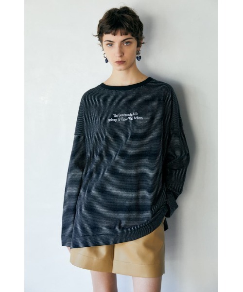 MOUSSY（マウジー）の「THE GOODNESS LS Tシャツ（Tシャツ/カットソー・レディース・ホワイト系その他/ホワイト/ブラック系その他・FREE）」の12枚目の写真