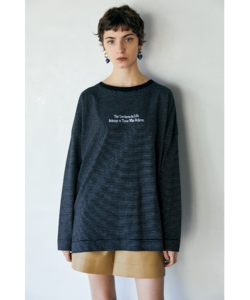 MOUSSY（マウジー）の「THE GOODNESS LS Tシャツ（Tシャツ/カットソー・レディース・ホワイト系その他/ホワイト/ブラック系その他・FREE）」の13枚目の写真