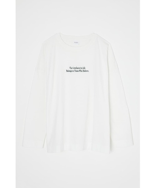 MOUSSY（マウジー）の「THE GOODNESS LS Tシャツ（Tシャツ/カットソー・レディース・ホワイト系その他/ホワイト/ブラック系その他・FREE）」の16枚目の写真