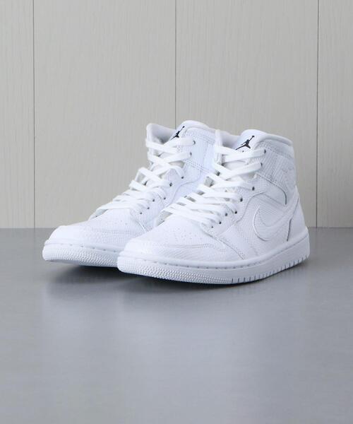 H　BEAUTY&YOUTH UNITED ARROWS（エイチビューティーアンドユースユナイテッドアローズ）の「＜NIKE＞WOMEN'S AIR JORDAN1 MID/スニーカー.（スニーカー・レディース・ホワイト・24.5cm/24cm/25.5cm/23.5cm/25cm/23cm）」の2枚目の写真