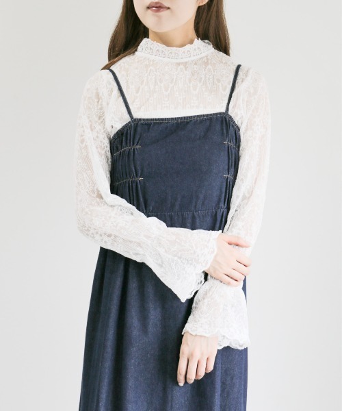 Loueme（ルエム）の「ハイネックレーストップス（Tシャツ/カットソー・レディース・ホワイト/アイボリー・FREE）」の18枚目の写真