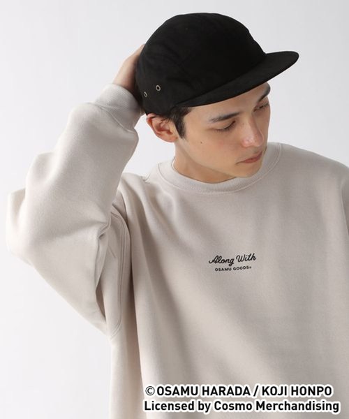 OSAMU GOODS（オサムグッズ）の「【OSAMU GOODS】コラボ裏起毛スウェットプリントクルー/256623（スウェット・メンズ・パープル/グレー系その他/グリーン/オフホワイト・LARGE/MEDIUM）」の9枚目の写真