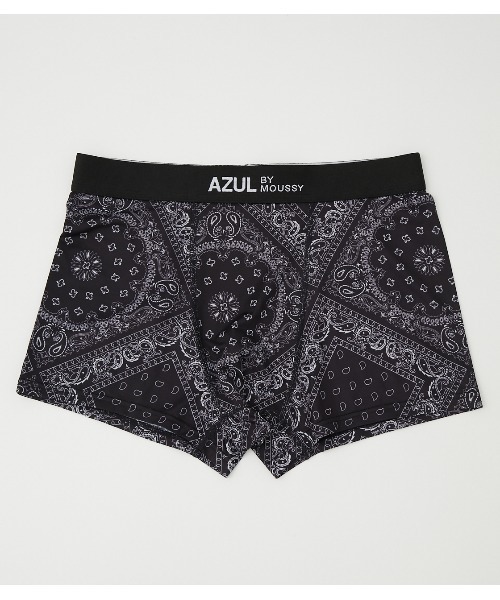 AZUL by moussy(アズールバイマウジー)の「BANDANA PATTERN BOXER SHORTS/バンダナパターンボクサーショーツ(バンダナ/スカーフ・メンズ・ブルー系その他3/ブラック系その他・MEDIUM/SMALL/LARGE/X-LARGE)」の1枚目の写真
