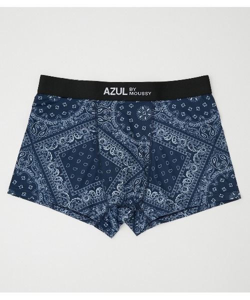 AZUL by moussy(アズールバイマウジー)の「BANDANA PATTERN BOXER SHORTS/バンダナパターンボクサーショーツ(バンダナ/スカーフ・メンズ・ブルー系その他3/ブラック系その他・MEDIUM/SMALL/LARGE/X-LARGE)」の2枚目の写真