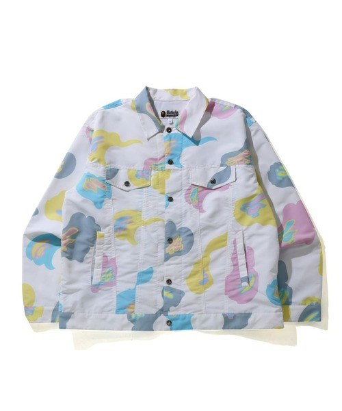 A BATHING APE(アベイシングエイプ)の「DEF CAMO LOOSE FIT TRUCKER JACKET M(ブルゾン・メンズ・ホワイト/ベージュ・MEDIUM/LARGE/X-LARGE/SMALL)」の1枚目の写真