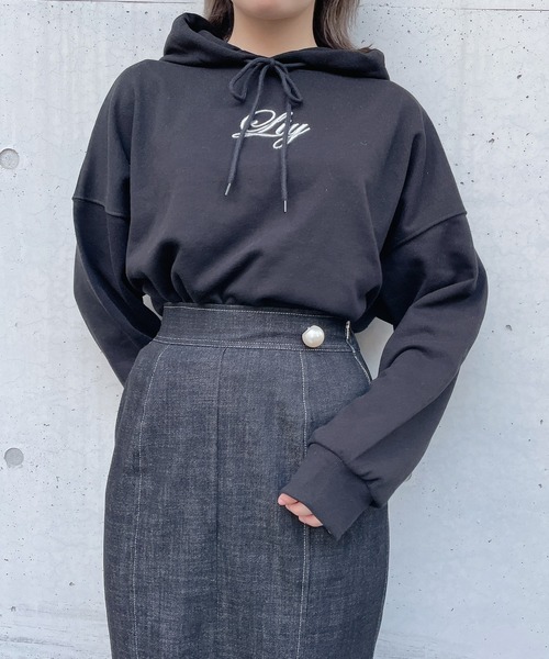 lilLilly(リルリリー)の「エンブロイダリーパーカー(パーカー・レディース・ホワイト/ブラック/ピンク/ミント・FREE)」の14枚目の写真