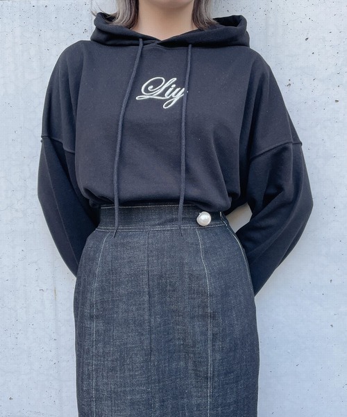 lilLilly(リルリリー)の「エンブロイダリーパーカー(パーカー・レディース・ホワイト/ブラック/ピンク/ミント・FREE)」の13枚目の写真