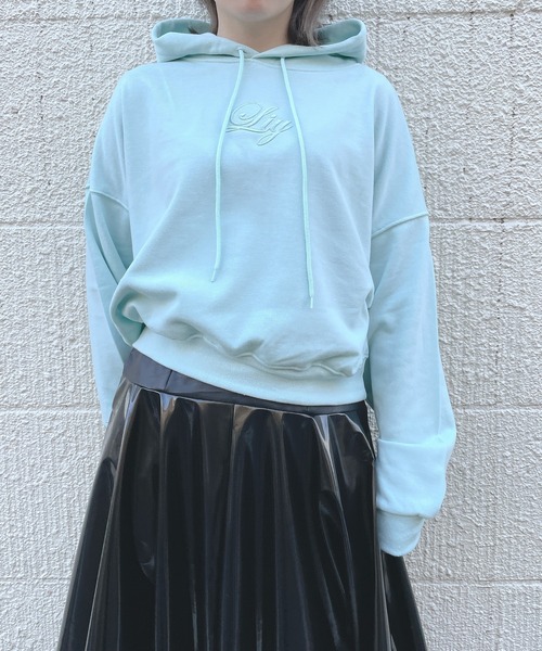 lilLilly(リルリリー)の「エンブロイダリーパーカー(パーカー・レディース・ホワイト/ブラック/ピンク/ミント・FREE)」の10枚目の写真