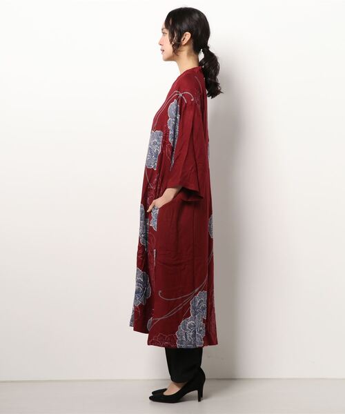 カヤ(カヤ)の「【カヤ】ささらぎ花模様ワンピース(ワンピース・レディース・グレー/レッド系その他/スミクロ・FREE)」の14枚目の写真
