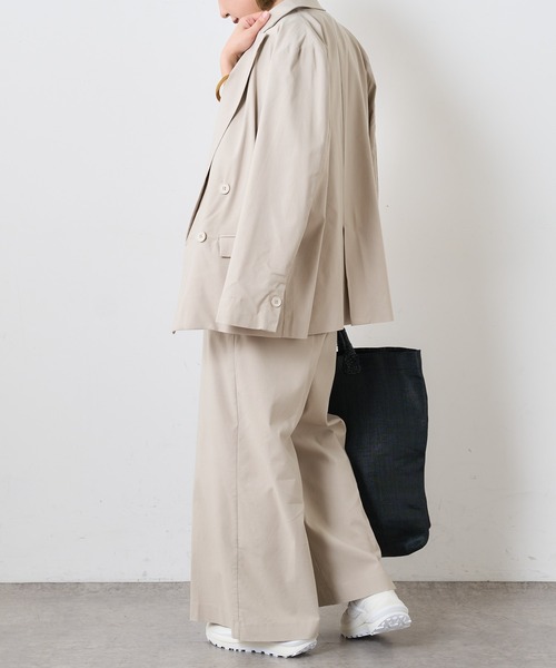 Omekashi（オメカシ）の「【セットアップ可】ストレッチダブルテーラードジャケット（テーラードジャケット・レディース・ブラック/ベージュ/グリーン・FREE）」の5枚目の写真