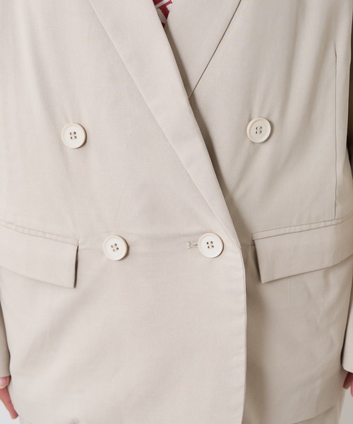 Omekashi（オメカシ）の「【セットアップ可】ストレッチダブルテーラードジャケット（テーラードジャケット・レディース・ブラック/ベージュ/グリーン・FREE）」の20枚目の写真