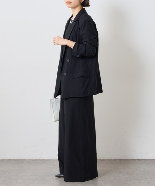 Omekashi（オメカシ）の「【セットアップ可】ストレッチダブルテーラードジャケット（テーラードジャケット・レディース・ブラック/ベージュ/グリーン・FREE）」の15枚目の写真