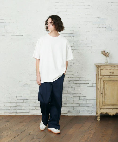 CASPER JOHN(キャスパージョン)の「ビッグシルエットショートスリーブTシャツ(Tシャツ/カットソー・メンズ・ブラック/ホワイト・マルチサイズ)」の10枚目の写真