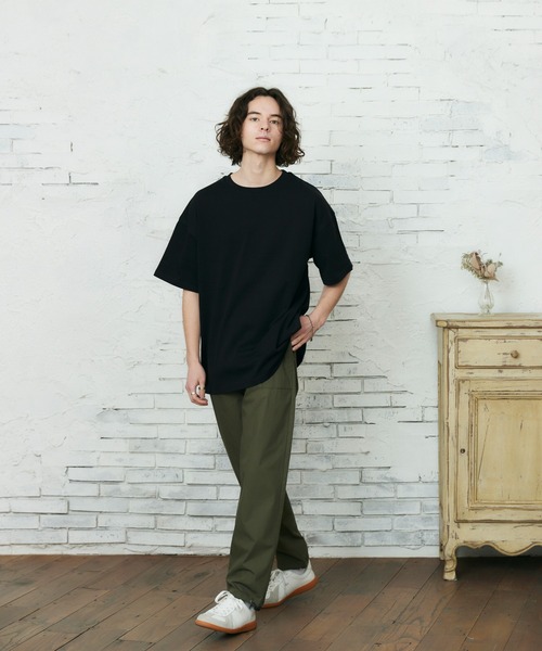 CASPER JOHN(キャスパージョン)の「ビッグシルエットショートスリーブTシャツ(Tシャツ/カットソー・メンズ・ブラック/ホワイト・マルチサイズ)」の11枚目の写真