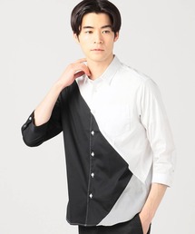 HIDEAWAYS NICOLE | 切り替え7分袖シャツ(シャツ/ブラウス)